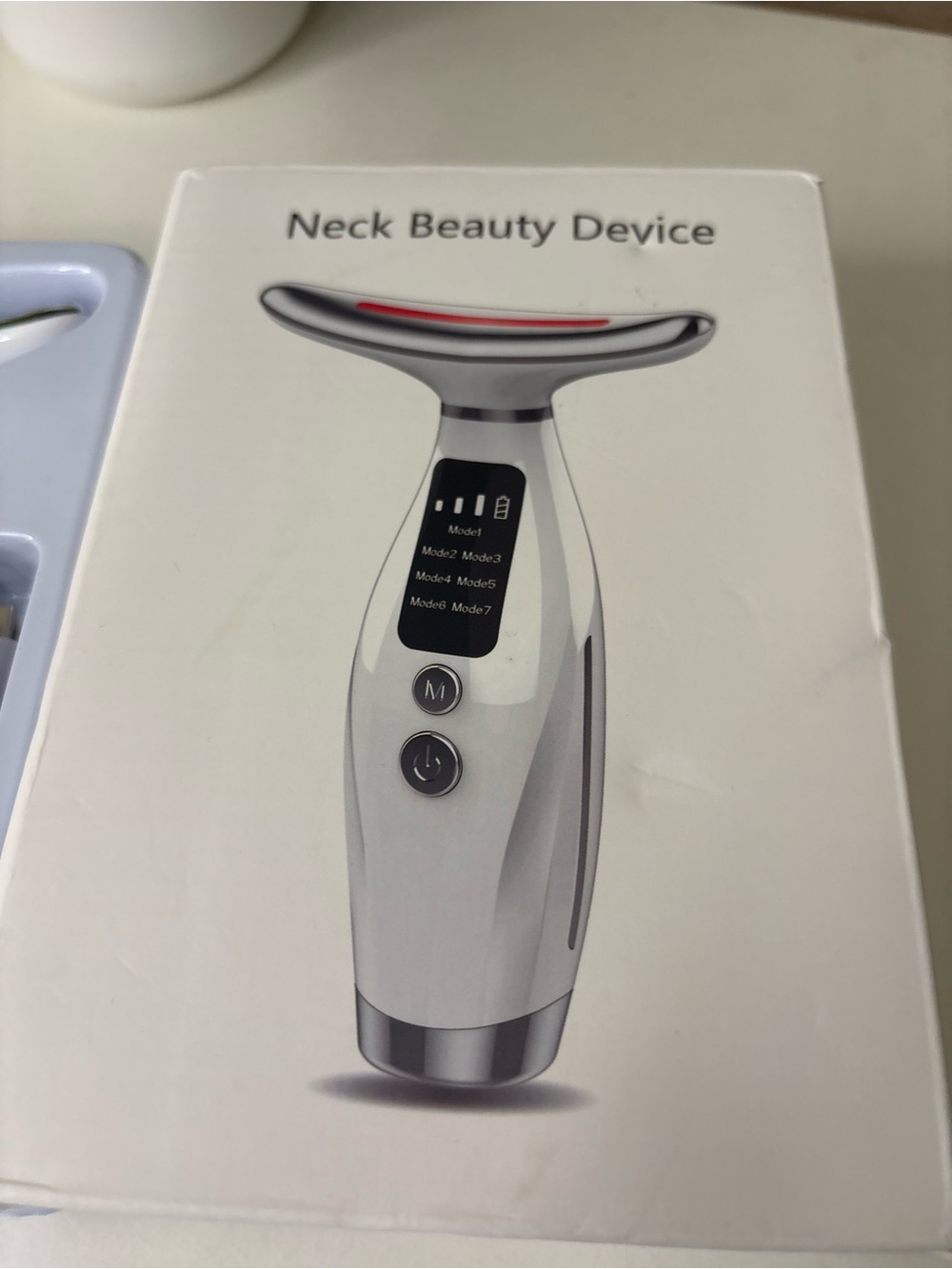 Neck Beauty Device HY69 LED Photon Therapy Face & Neck Massager 7 Modes NIB